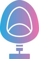 Egg Chair Glyph Gradient Icon Design vector