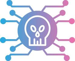 Cyber Attack Glyph Gradient Icon Design vector