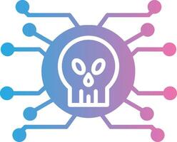 Cyber Attack Glyph Gradient Icon Design vector