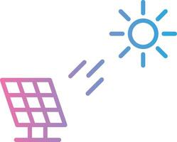 Solar Power Line Gradient Icon Design vector