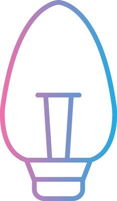 Candle Light Line Gradient Icon Design