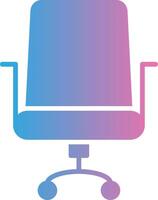 Office Chair Glyph Gradient Icon Design vector