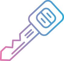 Car Key Line Gradient Icon Design vector