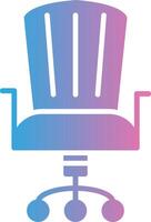 Office Chair Glyph Gradient Icon Design vector