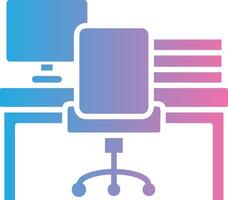Workspace Glyph Gradient Icon Design vector