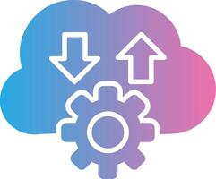 Cloud Glyph Gradient Icon Design vector