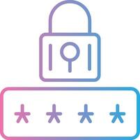 Password Line Gradient Icon Design vector
