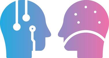 Turing Test Glyph Gradient Icon Design vector