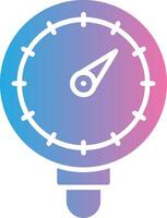 Pressure Gauge Glyph Gradient Icon Design vector