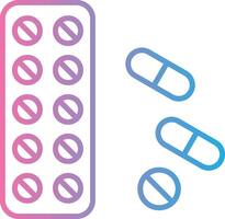 Pills Line Gradient Icon Design vector