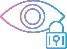 Retinal Scan Line Gradient Icon Design vector