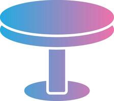 Round Table Glyph Gradient Icon Design vector