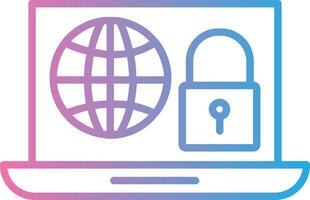 Internet Security Line Gradient Icon Design vector