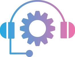Support Glyph Gradient Icon Design vector
