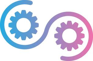 Devops Glyph Gradient Icon Design vector