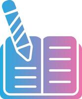 Homework Glyph Gradient Icon Design vector