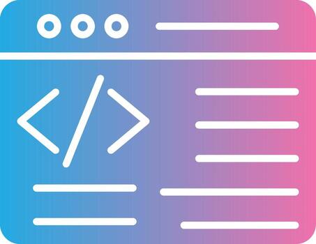 Programming Glyph Gradient Icon Design vector