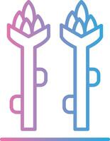 Asparagus Line Gradient Icon Design vector