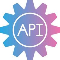 Api Glyph Gradient Icon Design vector