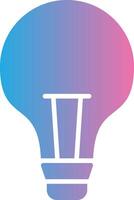 Light Bulb Glyph Gradient Icon Design vector