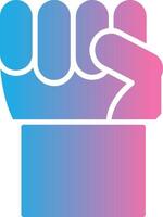 Fist Glyph Gradient Icon Design vector