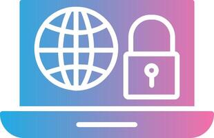 Internet Security Glyph Gradient Icon Design vector
