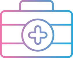 First Aid Kit Line Gradient Icon Design vector