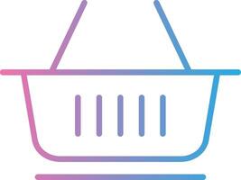 Shopping Basket Line Gradient Icon Design vector