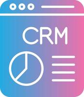 crm glifo degradado icono diseño vector