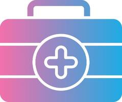 First Aid Kit Glyph Gradient Icon Design vector