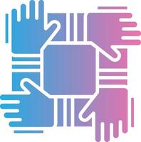 Collaboration Glyph Gradient Icon Design vector