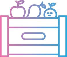 Fruit Box Line Gradient Icon Design vector