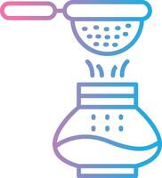 Coffee Filter Line Gradient Icon Design vector