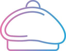 Beret Line Gradient Icon Design vector