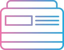 Debit Card Line Gradient Icon Design vector