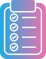 Checklist Glyph Gradient Icon Design vector