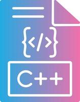 C Glyph Gradient Icon Design vector