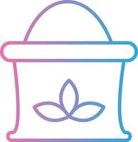 Grain Bag Line Gradient Icon Design vector