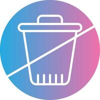 Zero Waste Glyph Gradient Icon Design vector