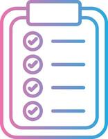 Checklist Line Gradient Icon Design vector