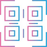 Qr Code Line Gradient Icon Design vector
