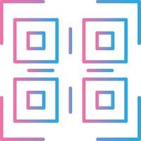 Qr Code Line Gradient Icon Design vector