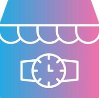 Watch Shop Glyph Gradient Icon Design vector