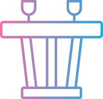 Dining Table Line Gradient Icon Design vector