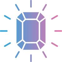 Gem Glyph Gradient Icon Design vector
