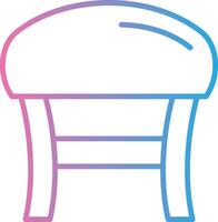 Stool Line Gradient Icon Design vector