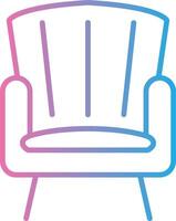 Armchair Line Gradient Icon Design vector