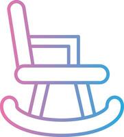 Rocking Chair Line Gradient Icon Design vector