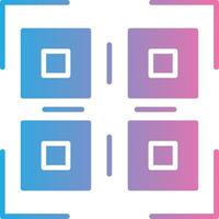 Qr Code Glyph Gradient Icon Design vector