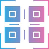 Qr Code Glyph Gradient Icon Design vector